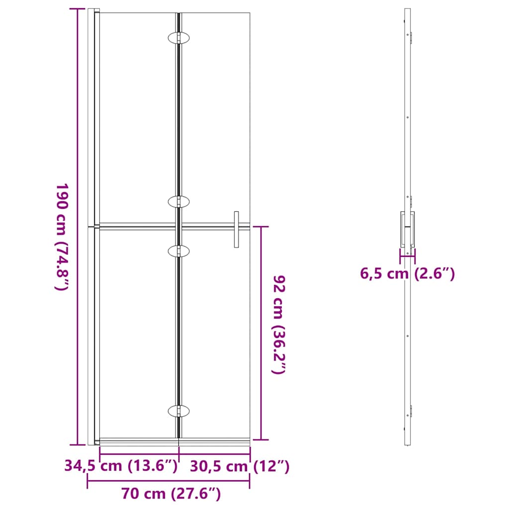 Inloop Douche Wand Zwart En Donkertransparant Zwart frame/donker doorzichtig glas