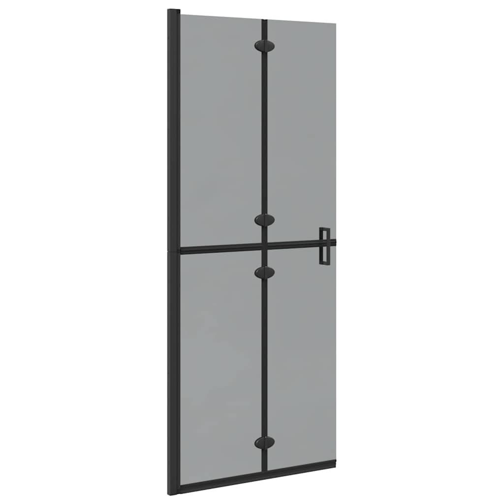 Inloop Douche Wand Zwart En Donkertransparant Zwart frame/donker doorzichtig glas