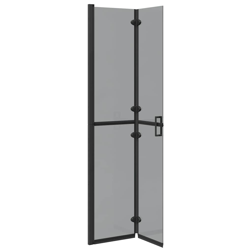 Inloop Douche Wand Zwart En Donkertransparant Zwart frame/donker doorzichtig glas