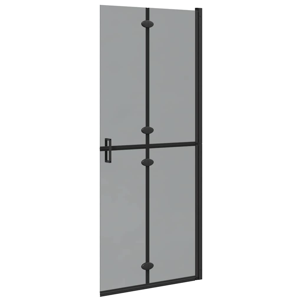 Inloop Douche Wand Zwart En Donkertransparant Zwart frame/donker doorzichtig glas