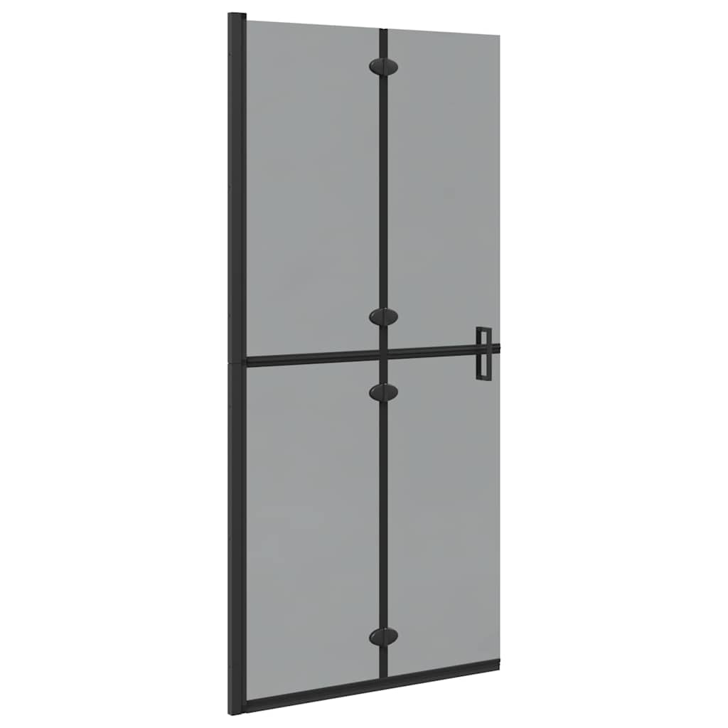 Inloop Douche Wand Zwart En Donkertransparant Zwart frame/donker doorzichtig glas