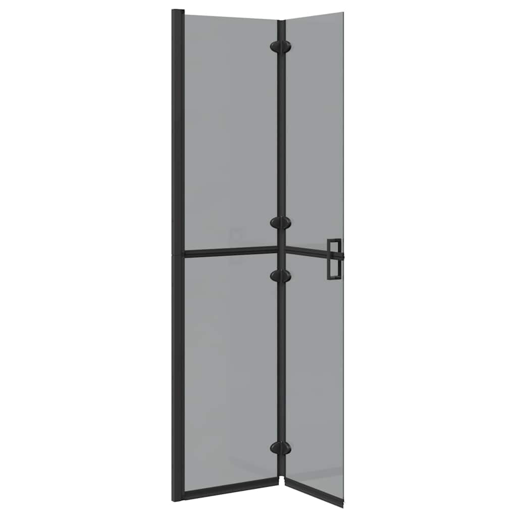 Inloop Douche Wand Zwart En Donkertransparant Zwart frame/donker doorzichtig glas