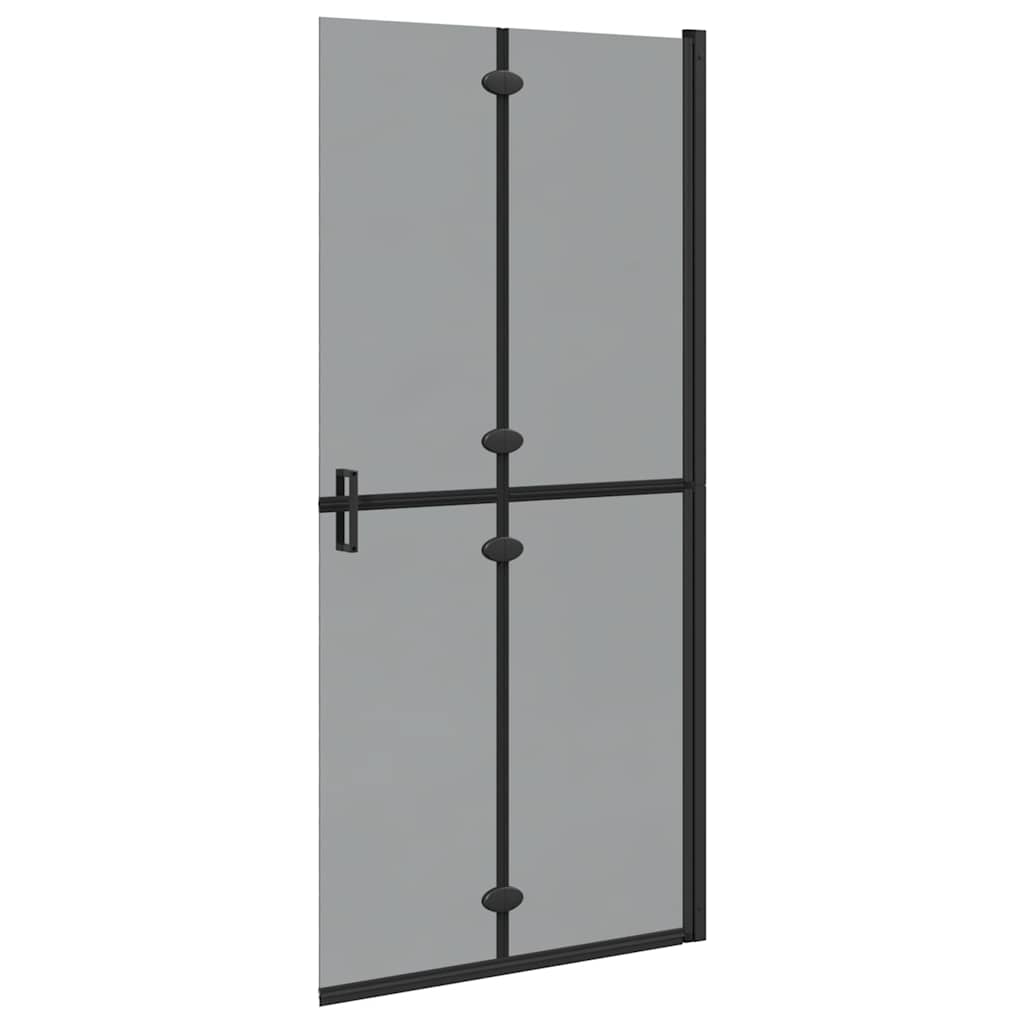Inloop Douche Wand Zwart En Donkertransparant Zwart frame/donker doorzichtig glas