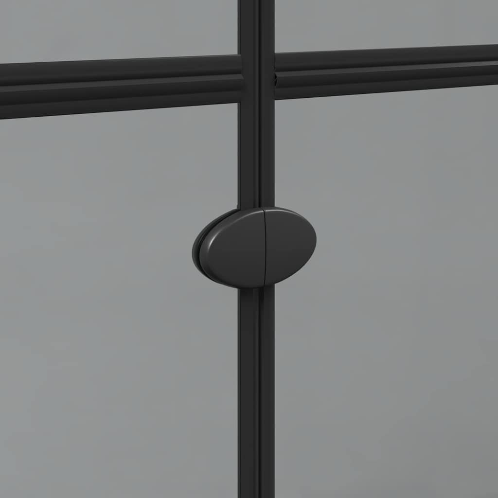 Inloop Douche Wand Zwart En Donkertransparant Zwart frame/donker doorzichtig glas