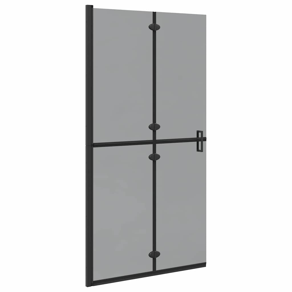 Inloop Douche Wand Zwart En Donkertransparant Zwart frame/donker doorzichtig glas