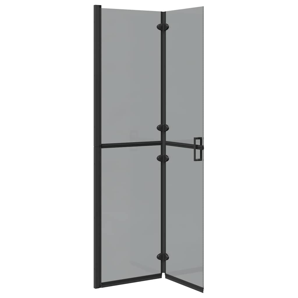 Inloop Douche Wand Zwart En Donkertransparant Zwart frame/donker doorzichtig glas