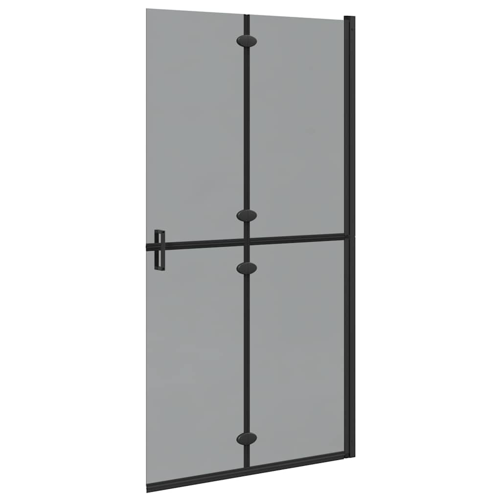 Inloop Douche Wand Zwart En Donkertransparant Zwart frame/donker doorzichtig glas