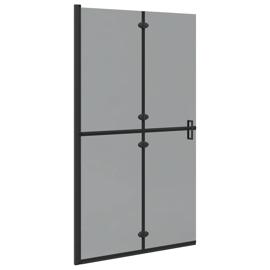 Inloop Douche Wand Zwart En Donkertransparant Zwart frame/donker doorzichtig glas