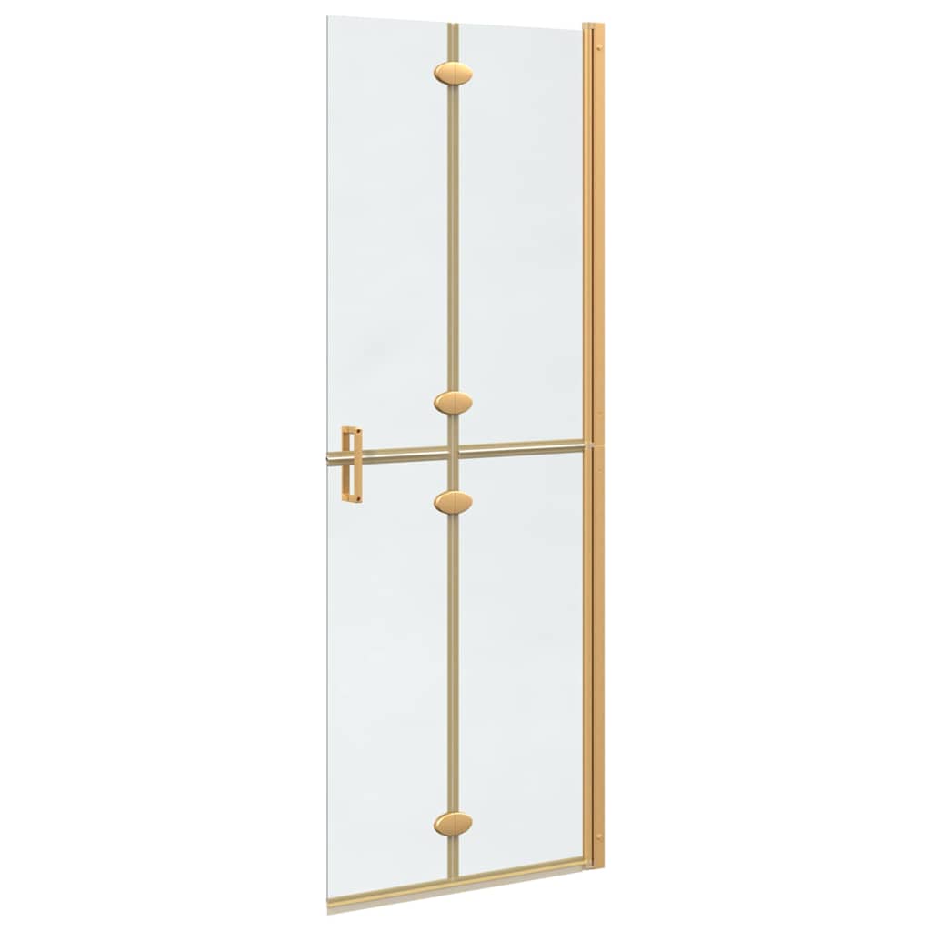 Inloop Douche Wand Goud En Transparant Gehard Glas Gouden frame/helder glas