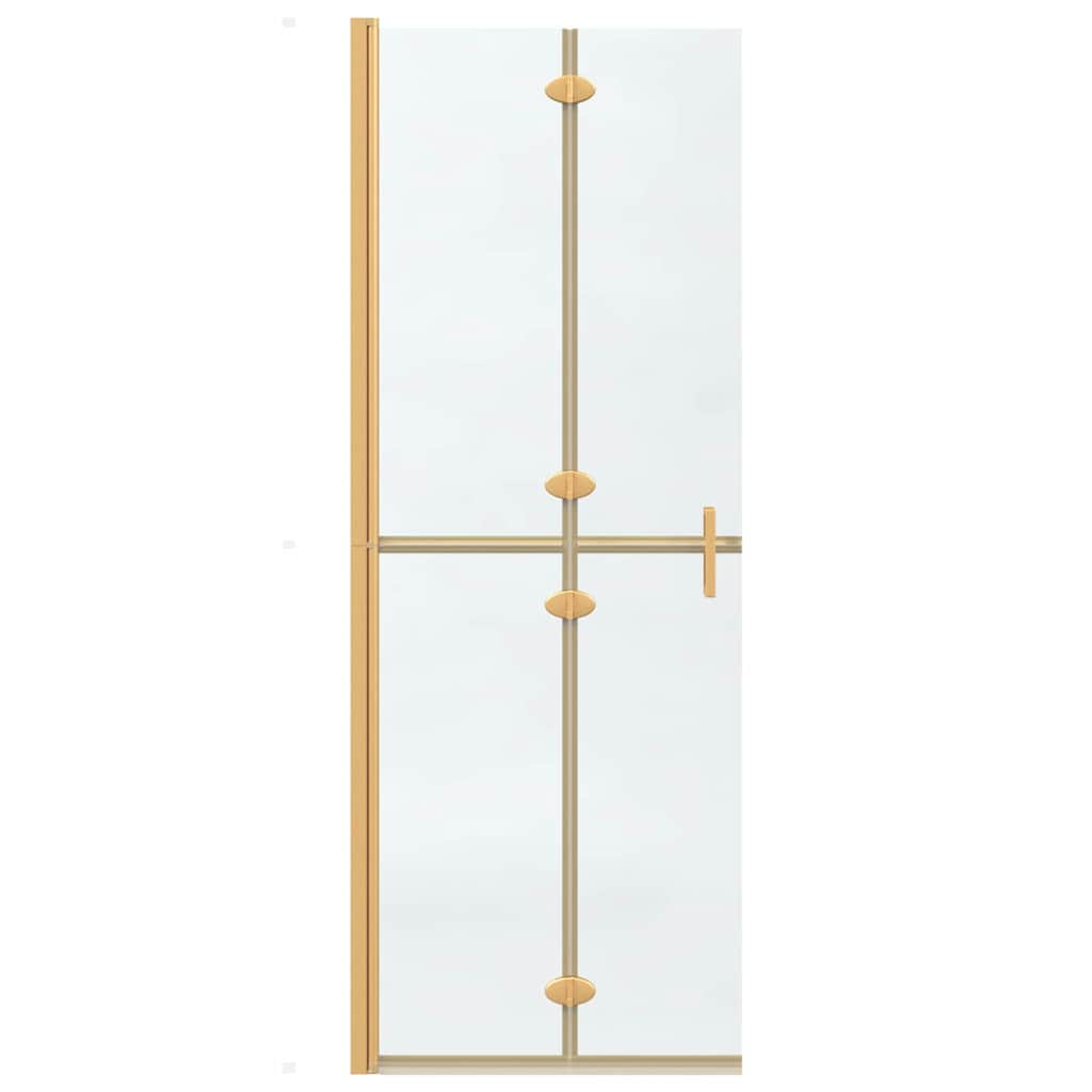 Inloop Douche Wand Goud En Transparant Gehard Glas Gouden frame/helder glas