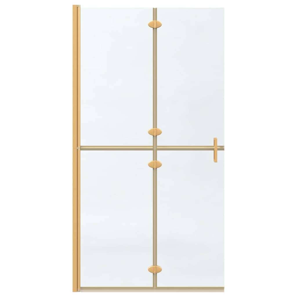 Inloop Douche Wand Goud En Transparant Gehard Glas Gouden frame/helder glas