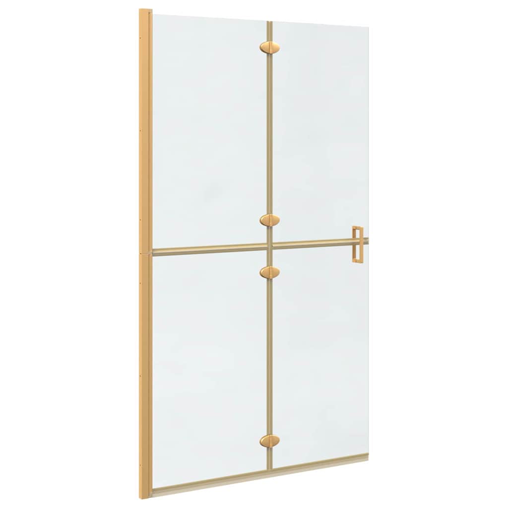 Inloop Douche Wand Goud En Transparant Gehard Glas Gouden frame/helder glas