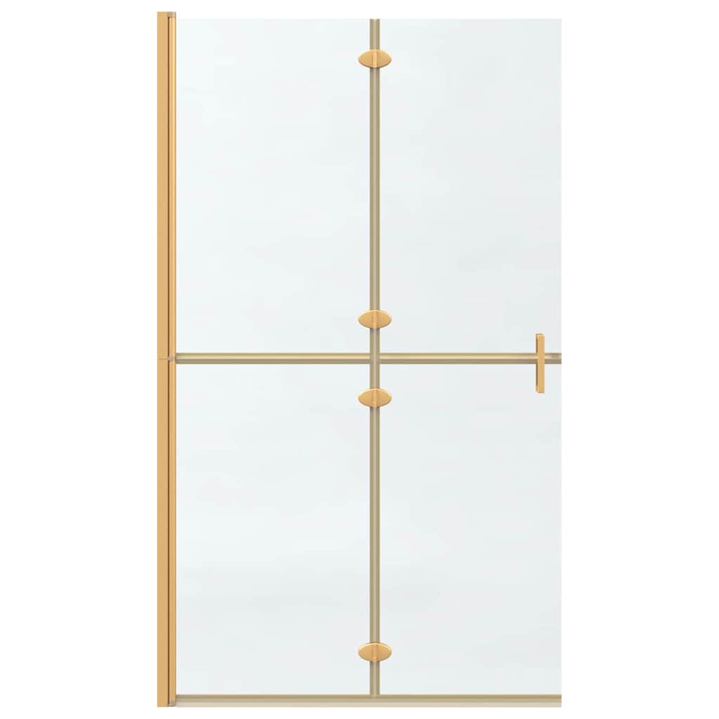 Inloop Douche Wand Goud En Transparant Gehard Glas Gouden frame/helder glas