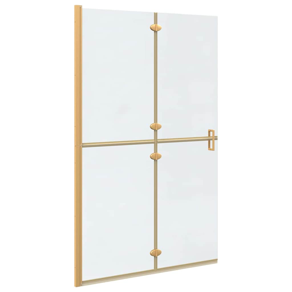 Inloop Douche Wand Goud En Transparant Gehard Glas Gouden frame/helder glas