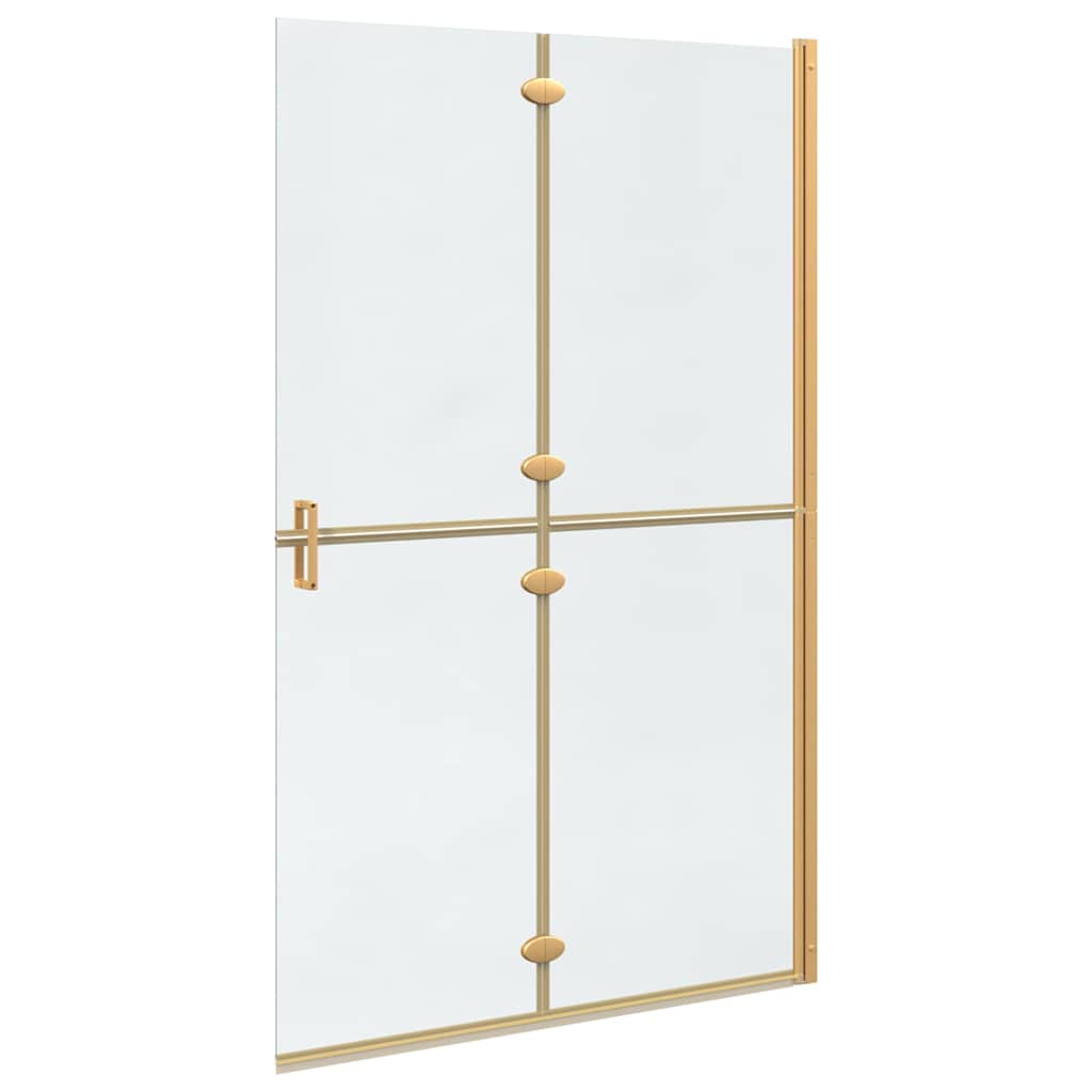 Inloop Douche Wand Goud En Transparant Gehard Glas Gouden frame/helder glas