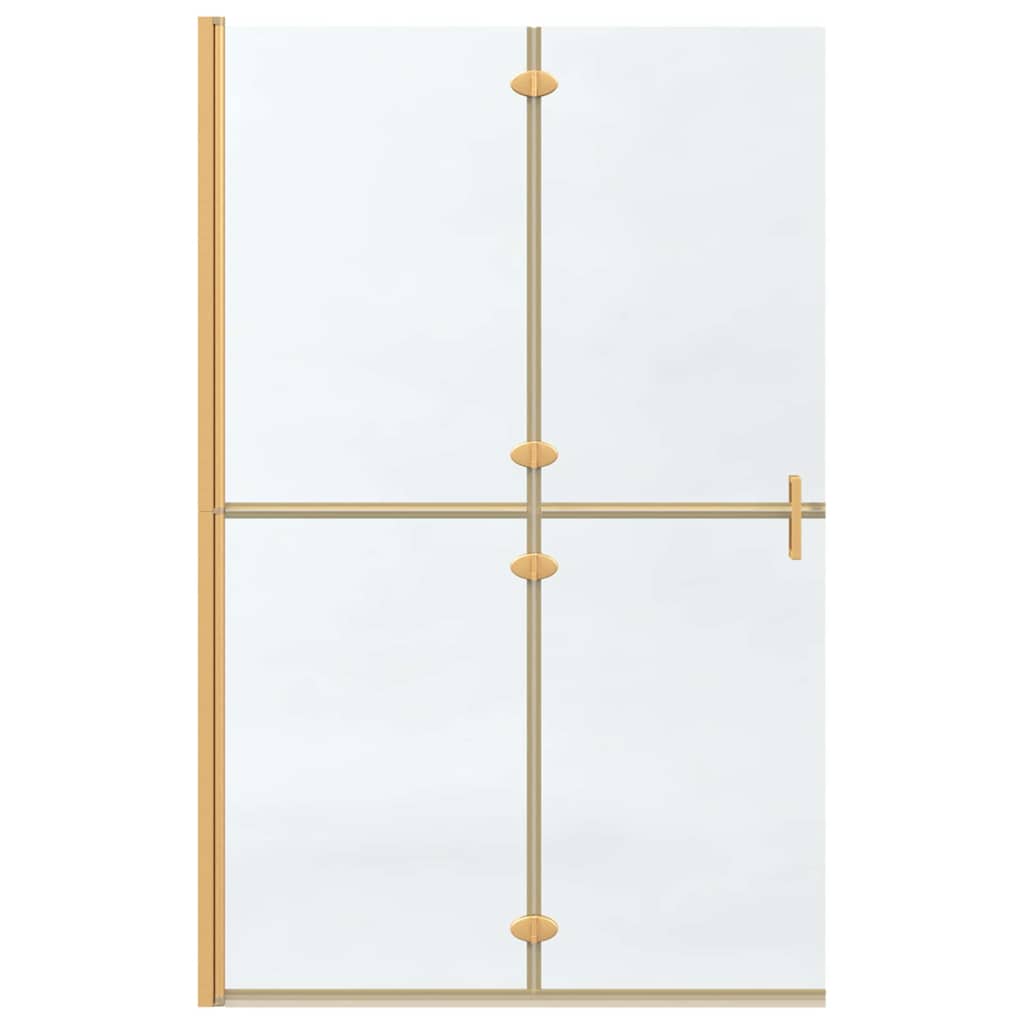 Inloop Douche Wand Goud En Transparant Gehard Glas Gouden frame/helder glas