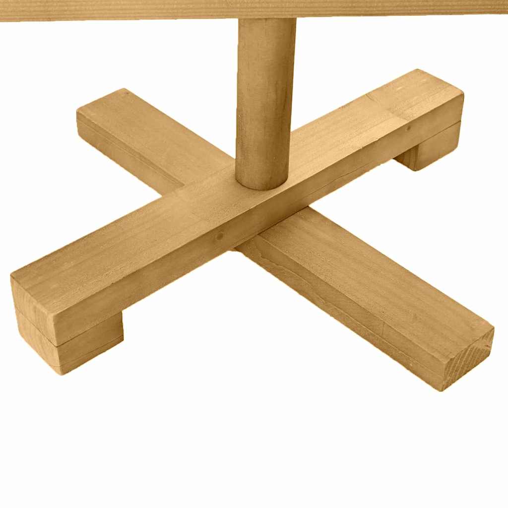 Houten kerstboom met standaard Bruin 60 cm Massief grenenhout