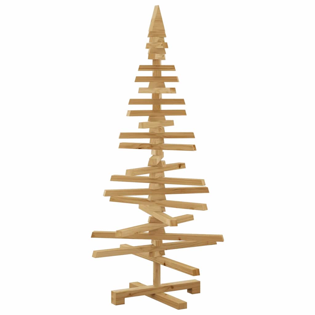 Houten kerstboom met standaard Bruin 120 cm Massief grenenhout