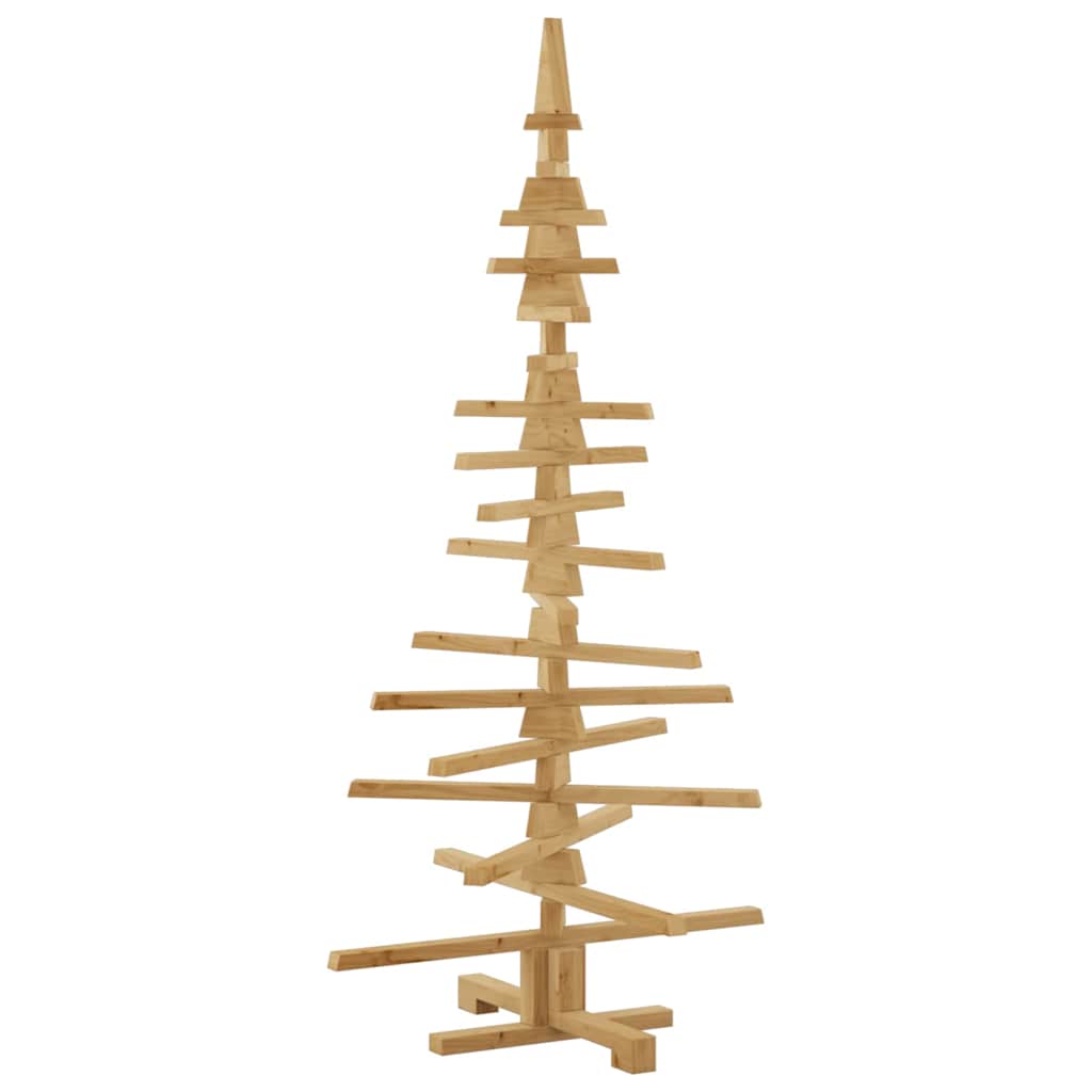 Houten kerstboom met standaard Bruin 150 cm Massief grenenhout