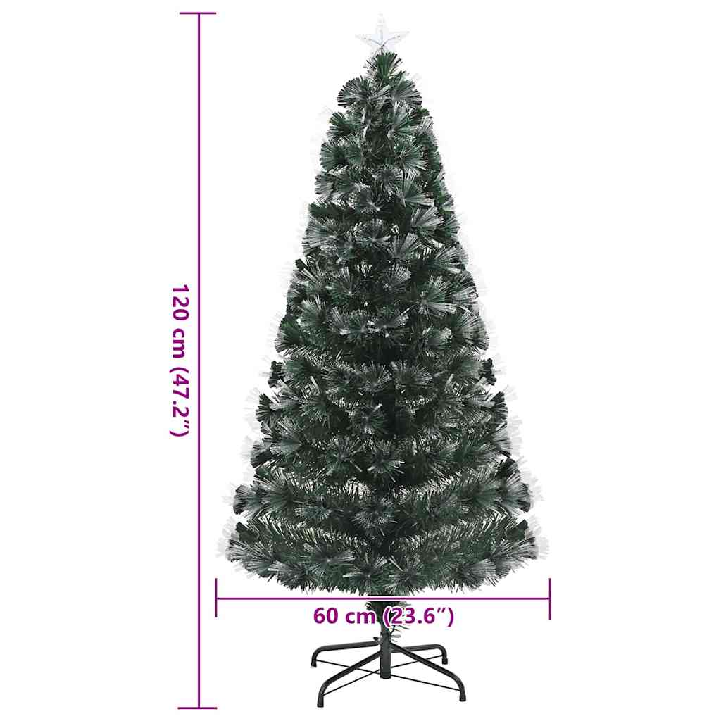 Kunstkerstboom met decoratieve touwlichten Groen 120 cm PVC