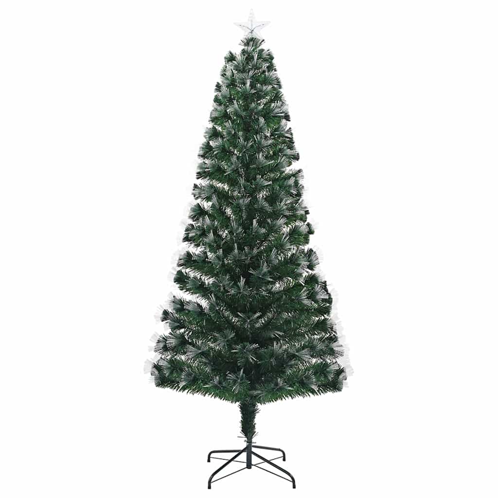 Kunstkerstboom met decoratieve touwlichten Groen 210 cm PVC