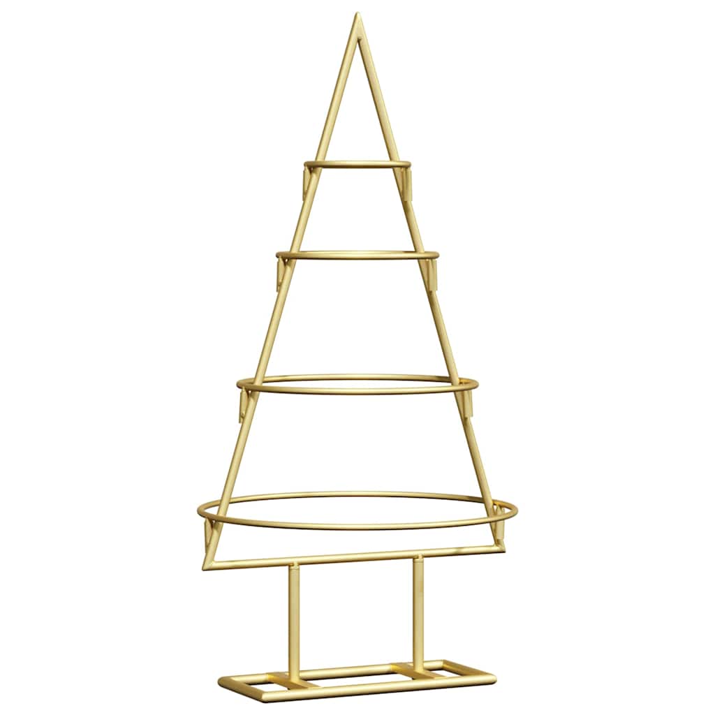 Metalen kerstboom met standaard Goud 60 cm Poedergecoat staal