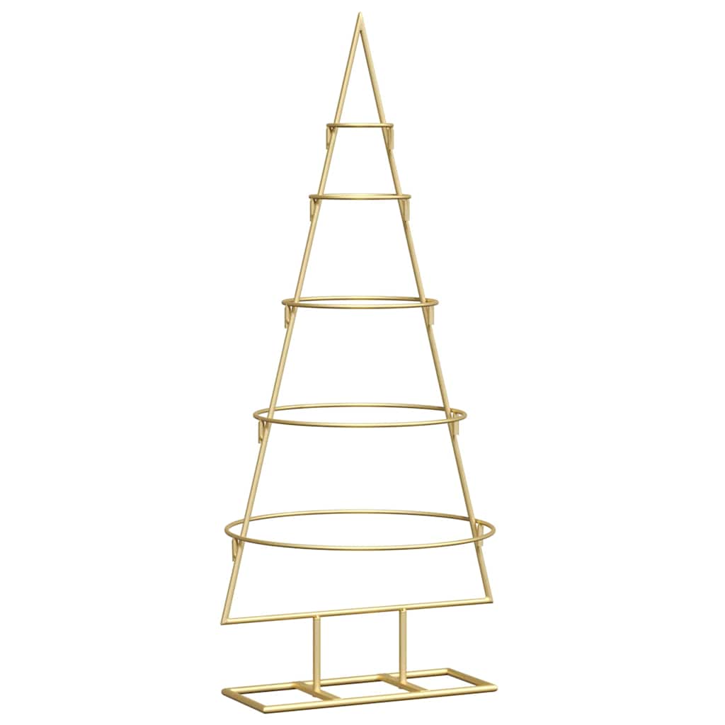 Metalen kerstboom met standaard Goud 90 cm Poedergecoat staal