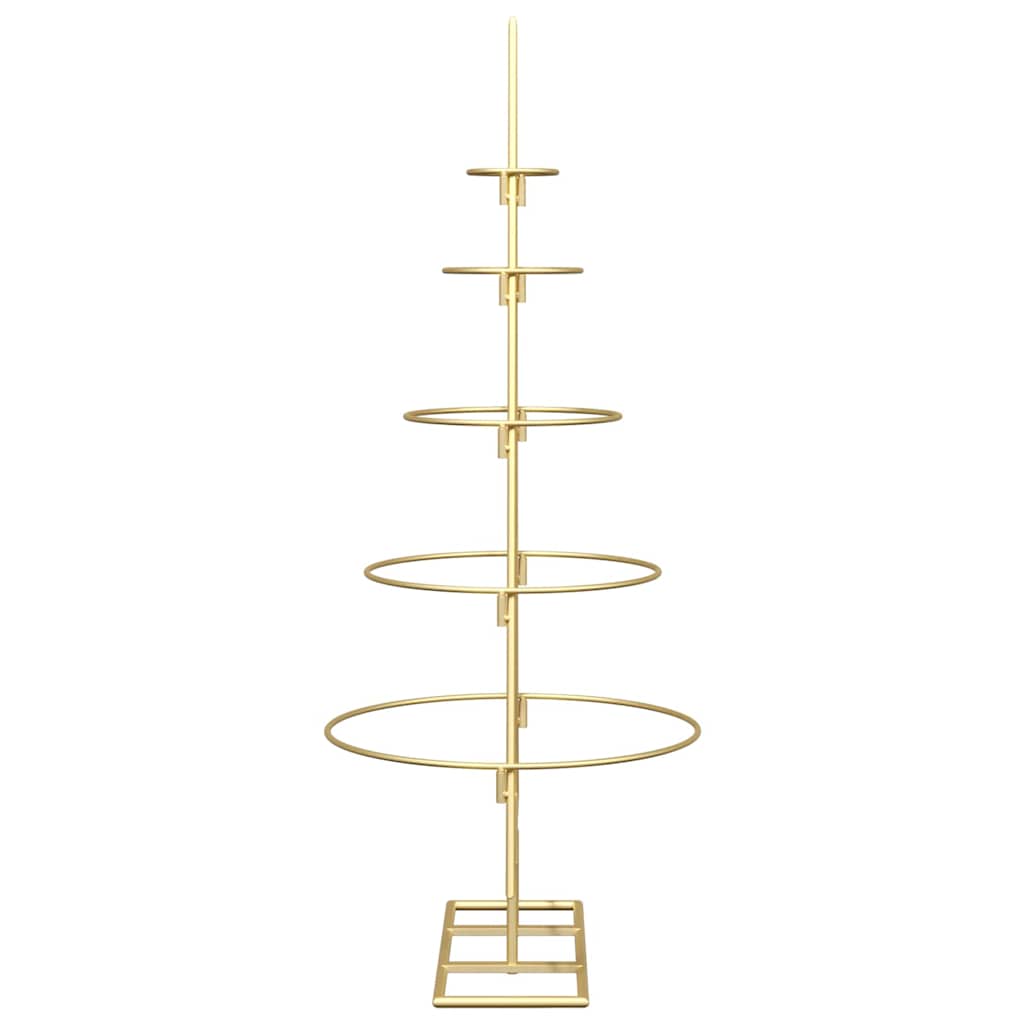 Metalen kerstboom met standaard Goud 90 cm Poedergecoat staal