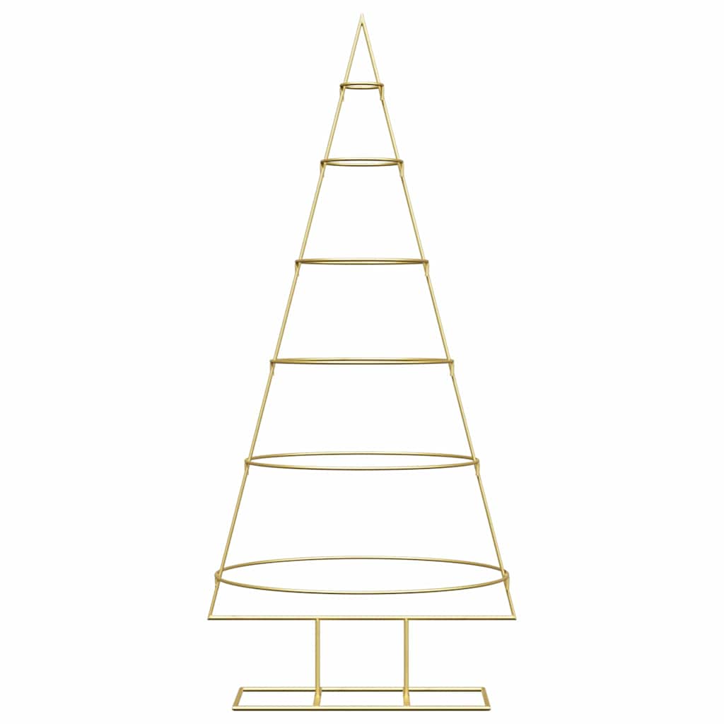 Metalen kerstboom met standaard Goud 150 cm Poedergecoat staal