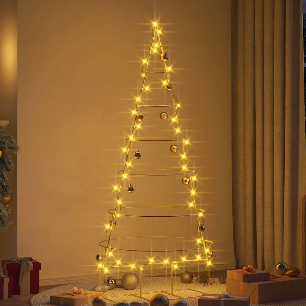 Metalen kerstboom met standaard Goud 180 cm Poedergecoat staal