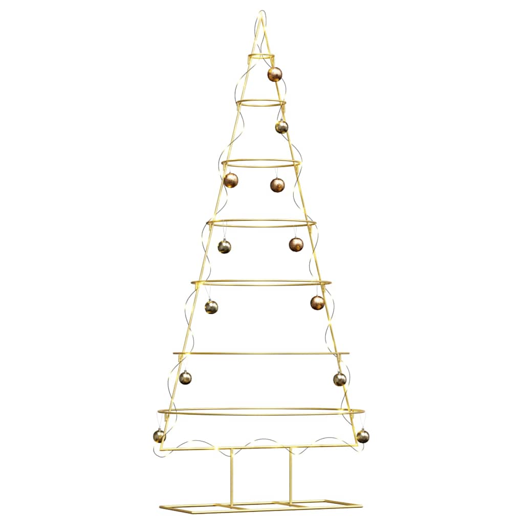 Metalen kerstboom met standaard Goud 180 cm Poedergecoat staal