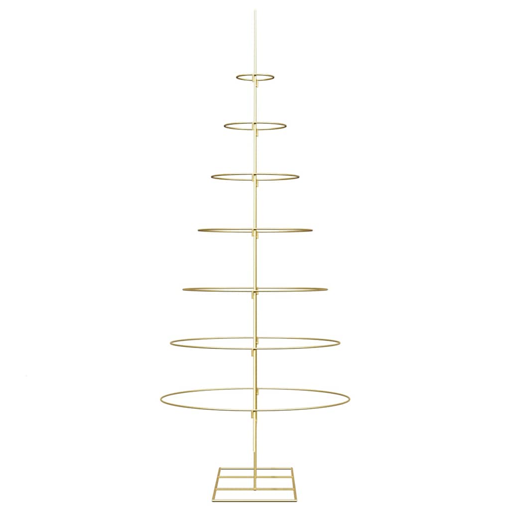 Metalen kerstboom met standaard Goud 210 cm Poedergecoat staal