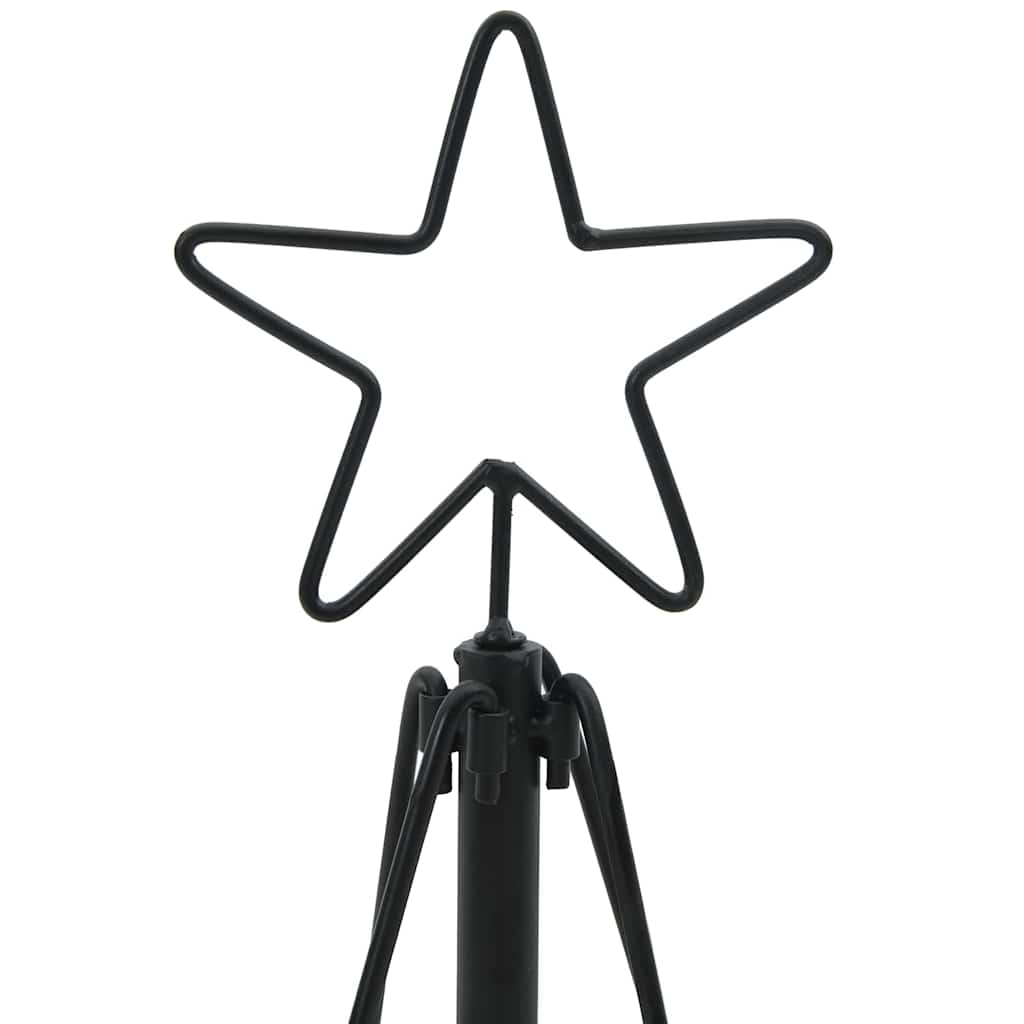 Kerst Cone Boom met standaard Zwart 125 cm Staal