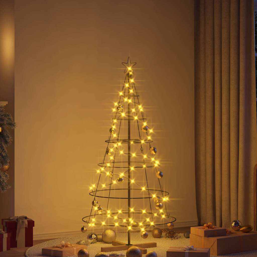 Kerst Cone Boom met standaard Zwart 150 cm Staal