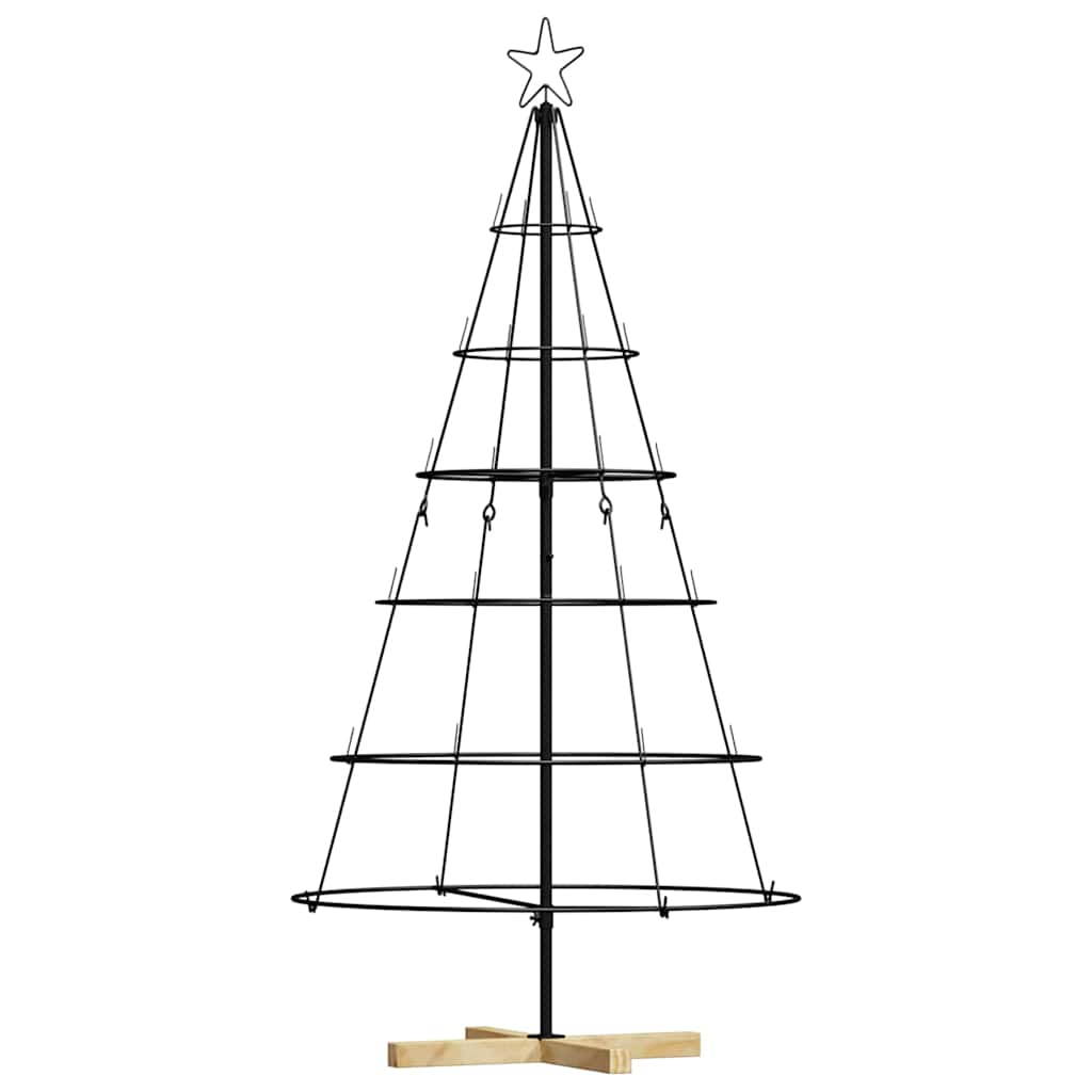Kerst Cone Boom met standaard Zwart 150 cm Staal