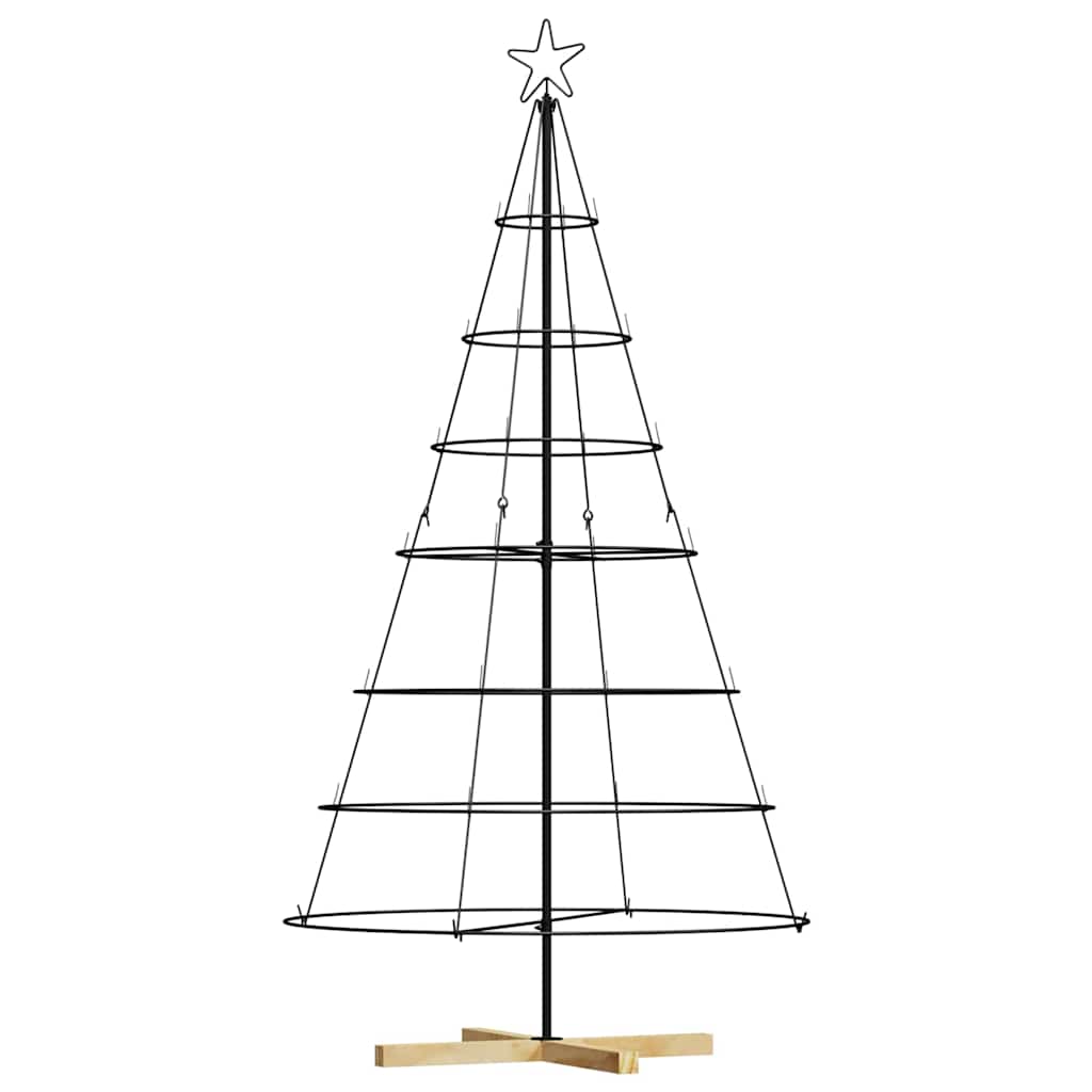 Kerst Cone Boom met standaard Zwart 180 cm Staal
