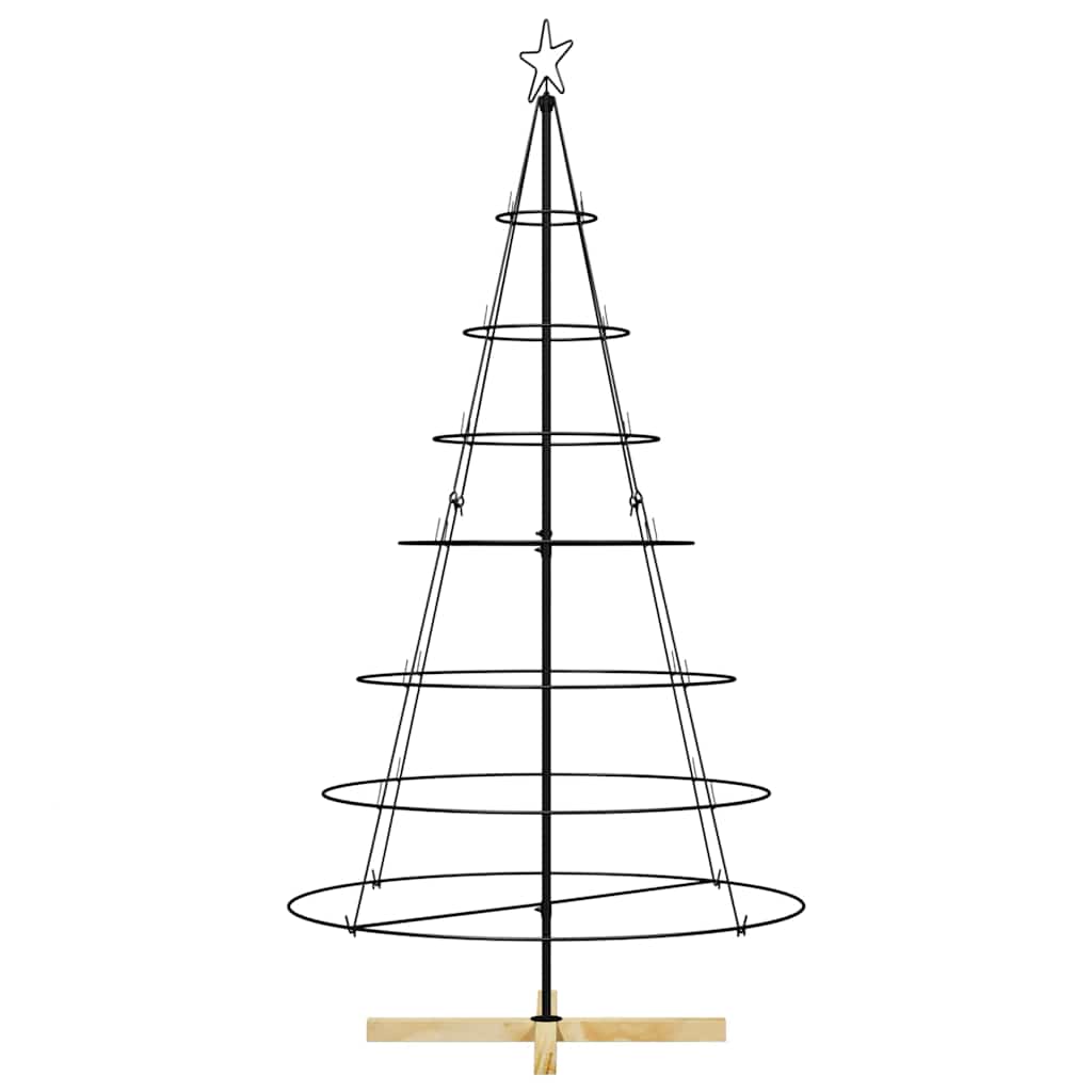 Kerst Cone Boom met standaard Zwart 180 cm Staal