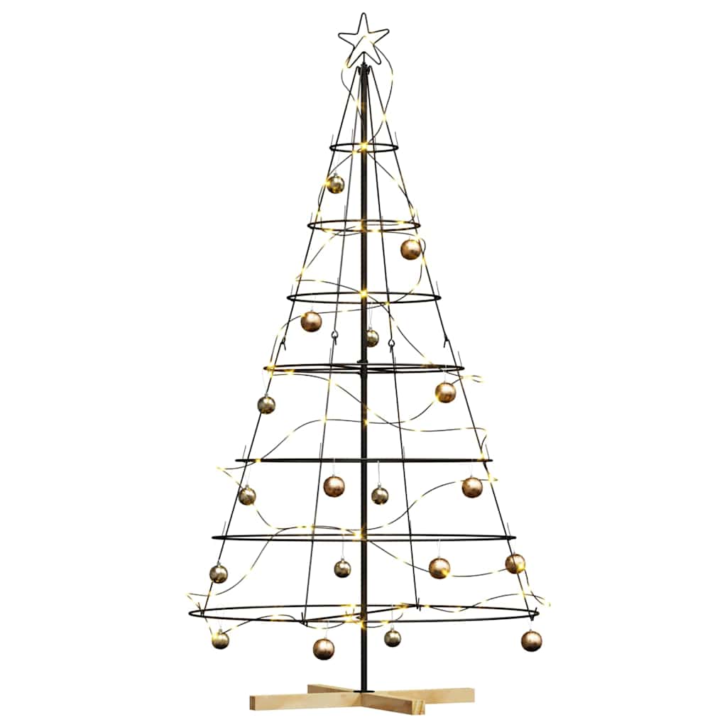 Kerst Cone Boom met standaard Zwart 180 cm Staal