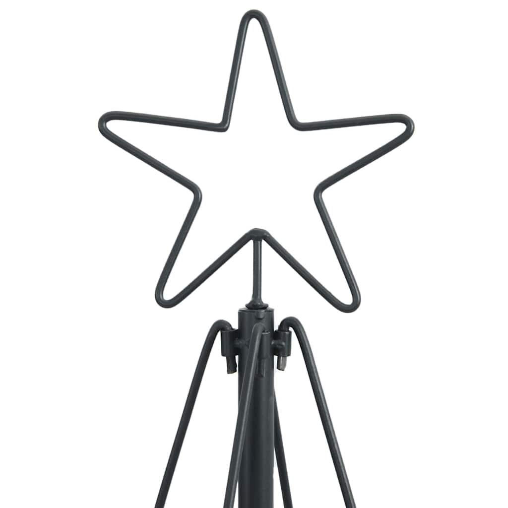 Kerst Cone Boom met standaard Zwart 210 cm Staal