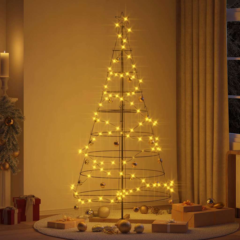 Kerst Cone Boom met standaard Zwart 210 cm Staal