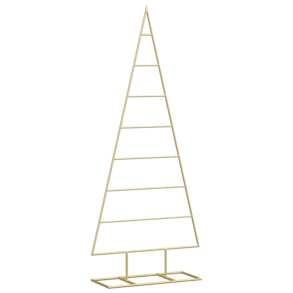 Metalen kerstboom met standaard Goud 125 cm Poedergecoat staal