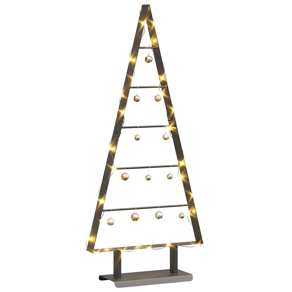 Metalen kerstboom met standaard Zwart 90 cm Staal