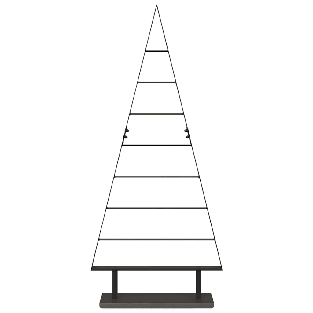 Metalen kerstboom met standaard Zwart 125 cm Staal