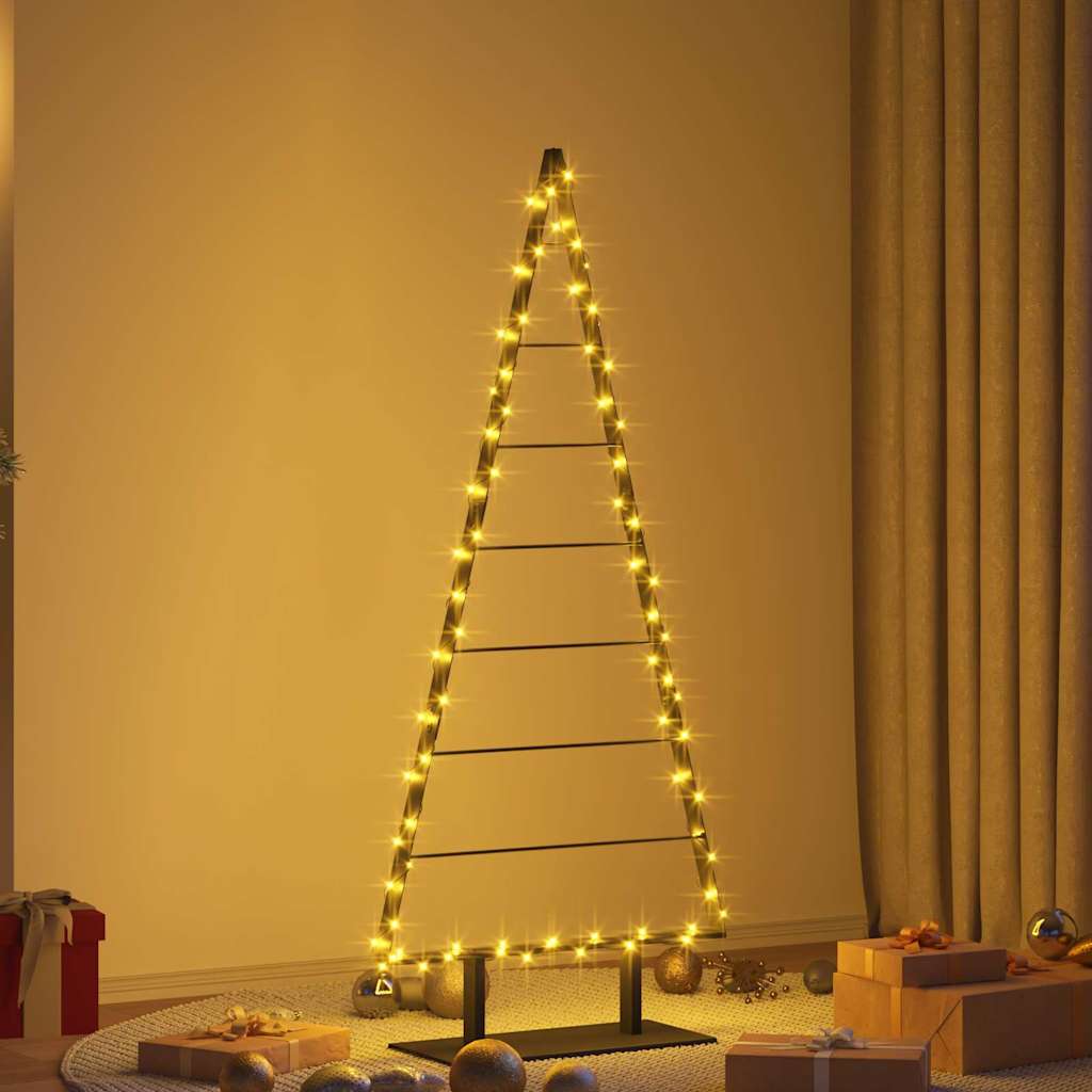 Metalen kerstboom met standaard Zwart 150 cm Staal