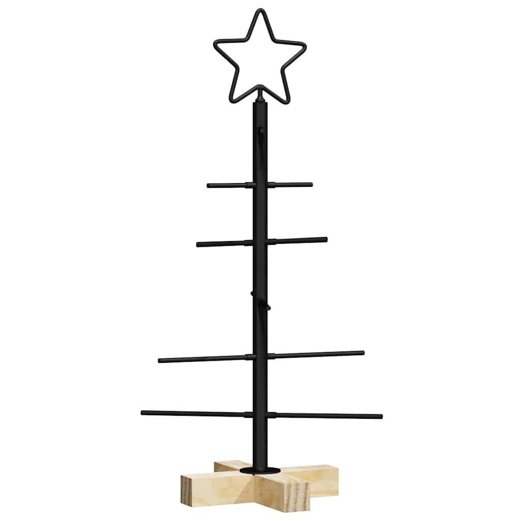 Metalen kerstboom met standaard Zwart 60 cm Poedergecoat staal