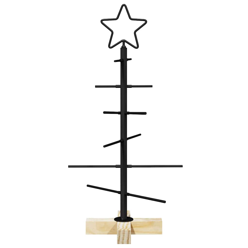 Metalen kerstboom met standaard Zwart 60 cm Poedergecoat staal