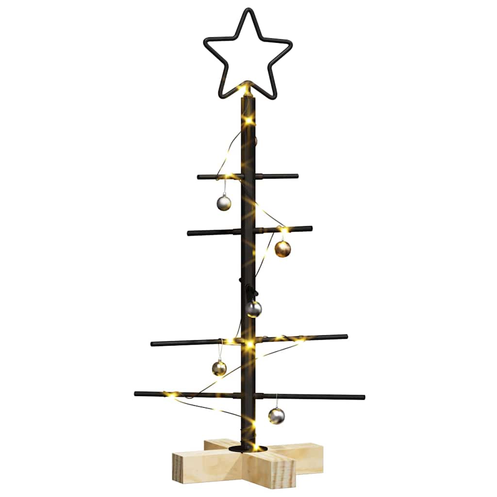 Metalen kerstboom met standaard Zwart 60 cm Poedergecoat staal