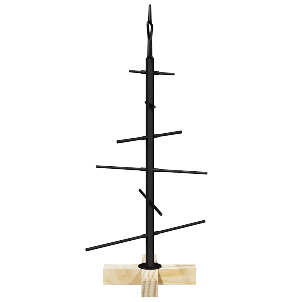 Metalen kerstboom met standaard Zwart 60 cm Poedergecoat staal