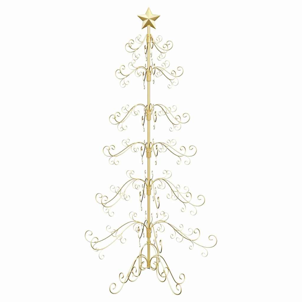 Metalen kerstboom met standaard Goud 180 cm Poedergecoat staal