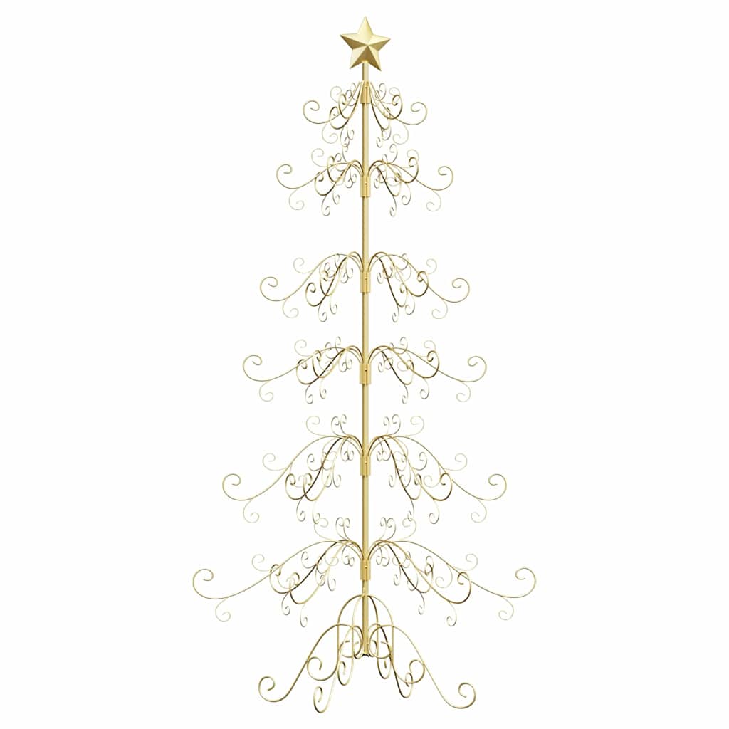 Metalen kerstboom met standaard Goud 215 cm Poedergecoat staal